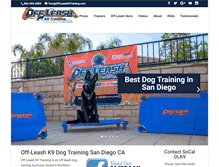 Tablet Screenshot of dogtrainerssandiego.com